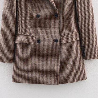 Commuting style mid length suit jacket