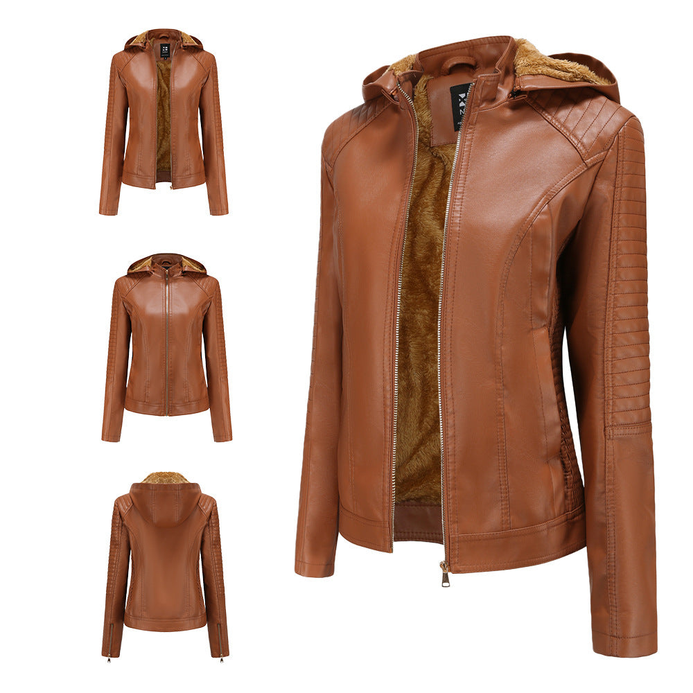 Hooded long sleeved women's jacket