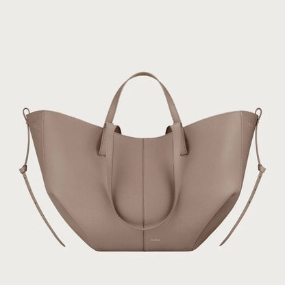Leather bucket bag handbag tote bag
