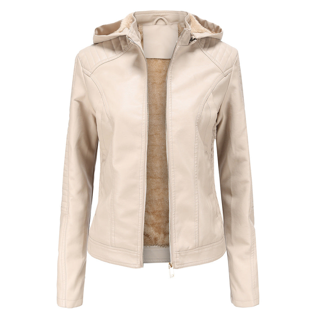 Hooded long sleeved women's jacket