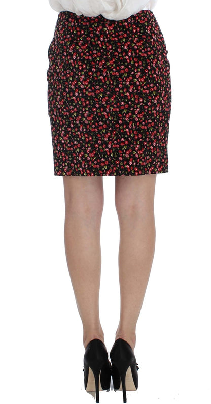 Black Multicolor Floral Suit
