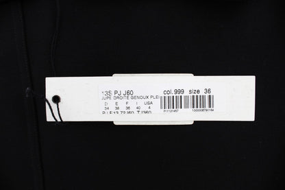 Black Straight Pencil Skirt