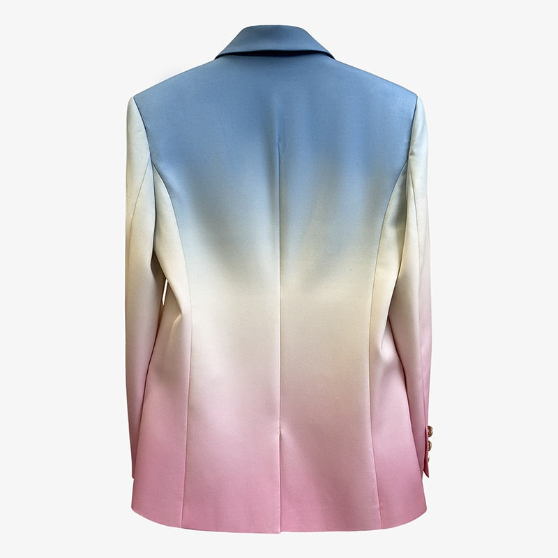 TWOTWINSTYLE Patchwork Hit Color Blazer For Women Notched Long Sleeve Casual Blazers Female Spring Fashion New Clothing
