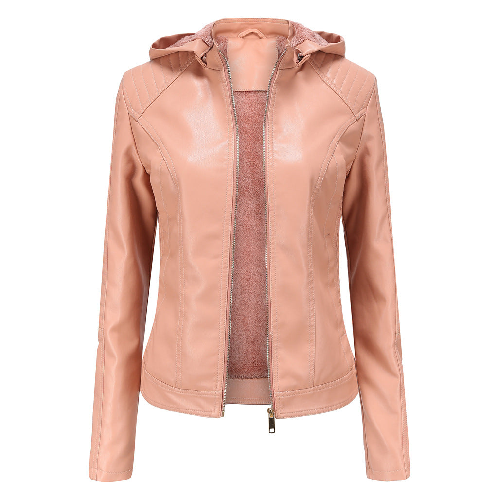Hooded long sleeved women's jacket