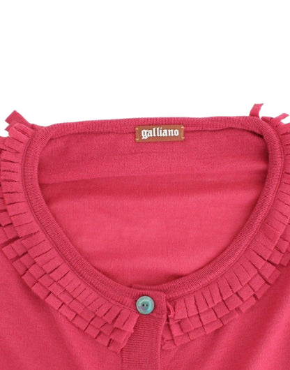 Pink wool cardigan