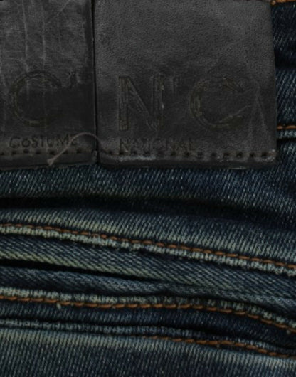 Blue straight leg jeans