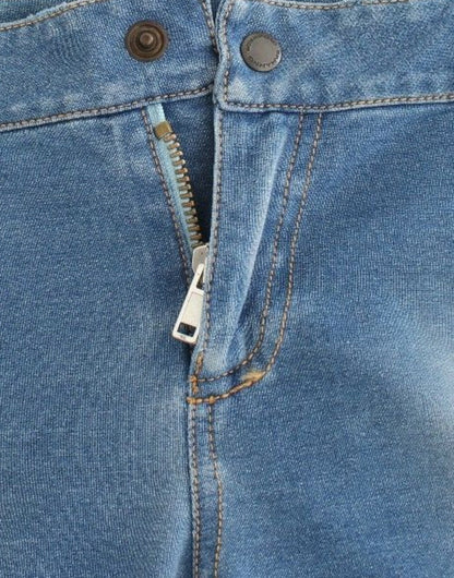 Beachwear Blue Jeans Capri Pants Cropped