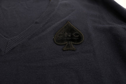 Blue V-neck Viscose Sweater