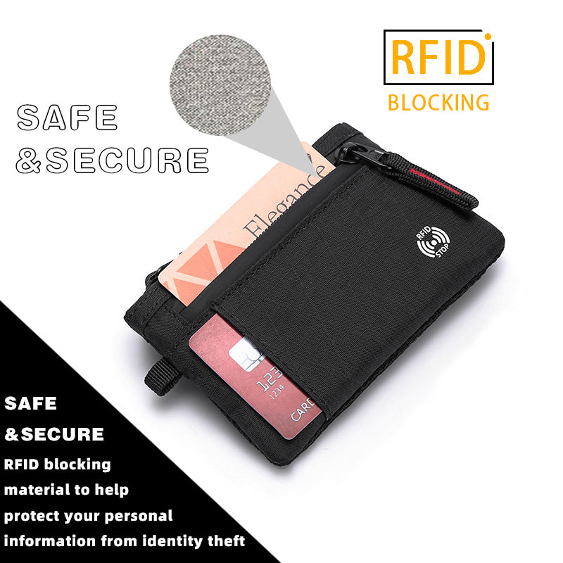 Zero wallet anti-theft card swiping bag X-PAC mini travel wallet with keychain