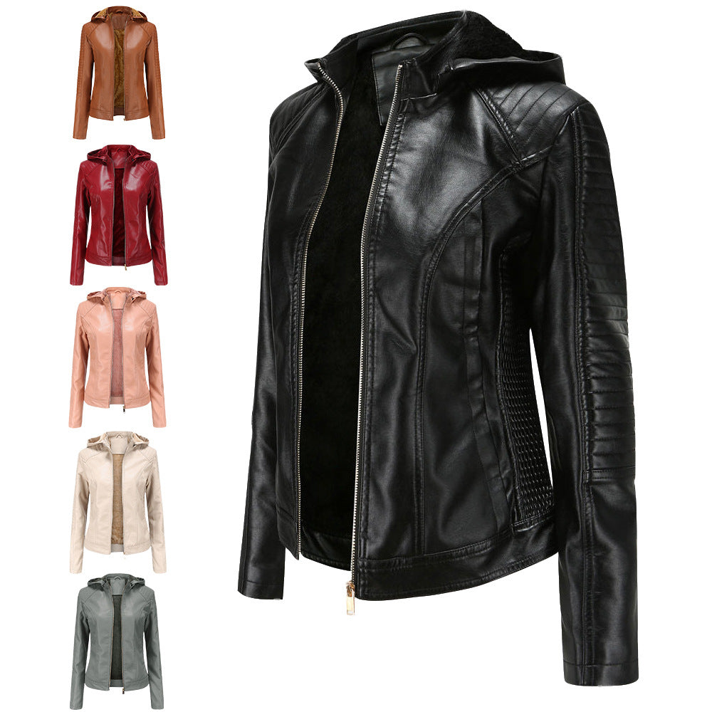 Hooded long sleeved women's jacket