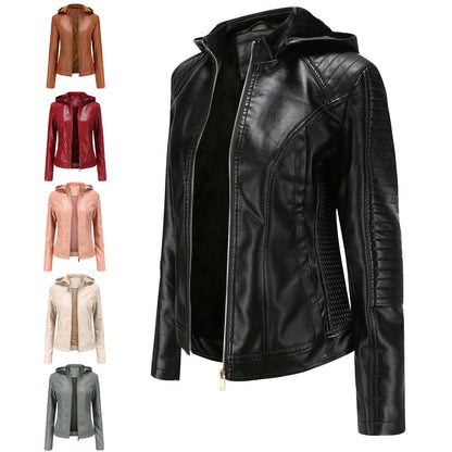 Hooded long sleeved women's jacket