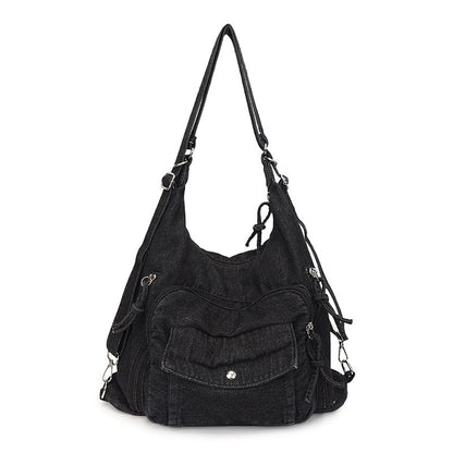 Japanese Harajuku Style Large Capacity Tote Bag for Women, Casual Versatile Multi-functional Backpack, Shoulder Crossbody Bag