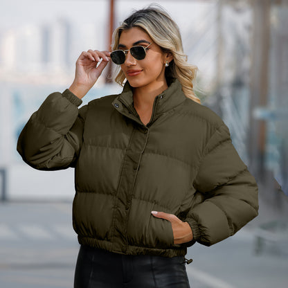 Long sleeved high neck warm jacket