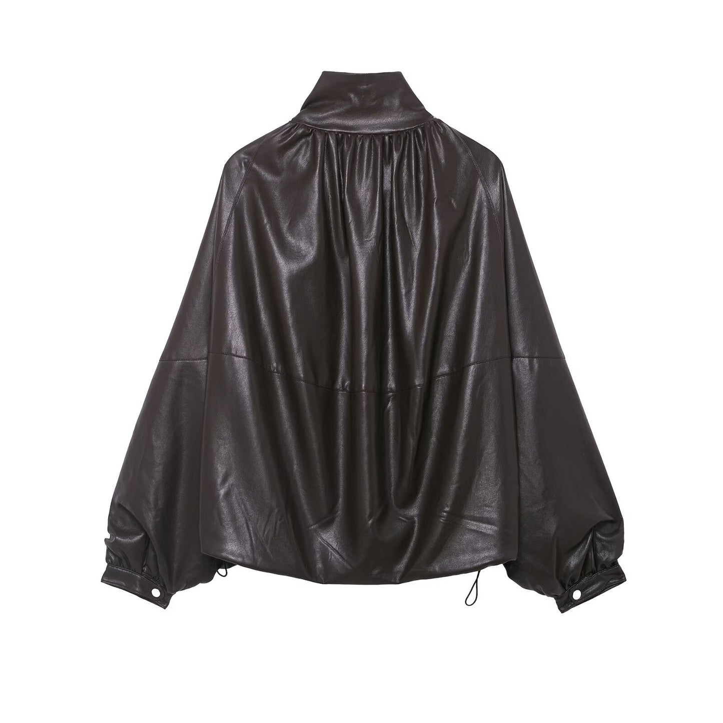 Leather pilot jacket women's jacket