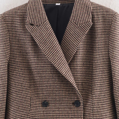 Commuting style mid length suit jacket