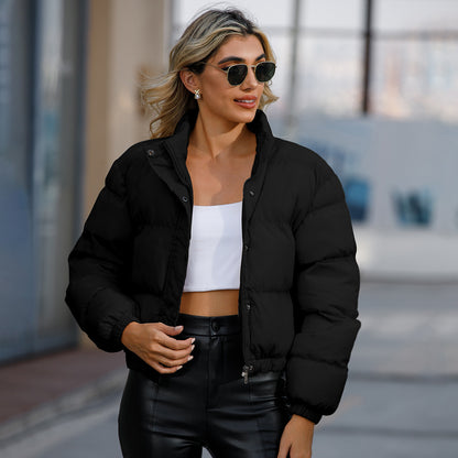 Long sleeved high neck warm jacket