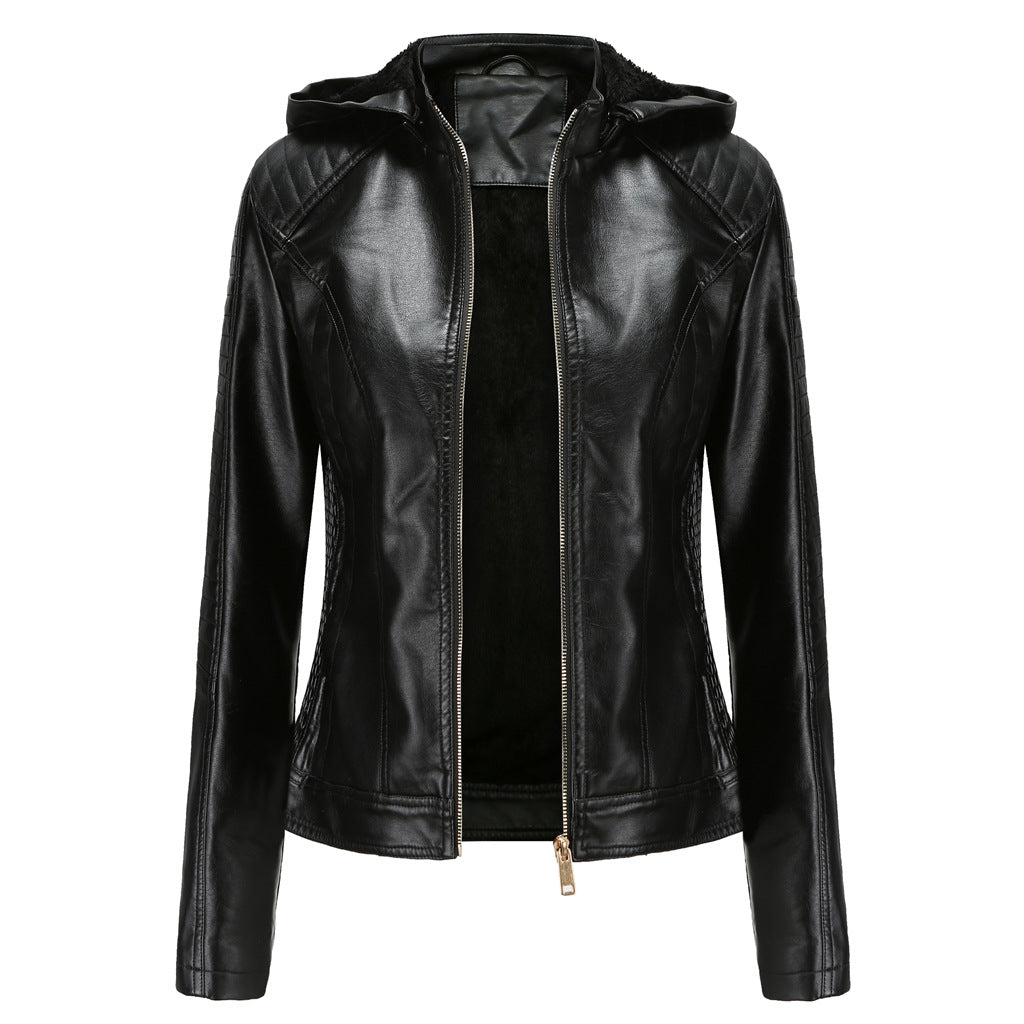 Hooded long sleeved women's jacket