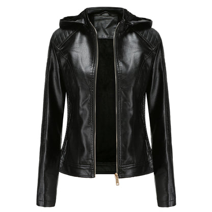 Hooded long sleeved women's jacket