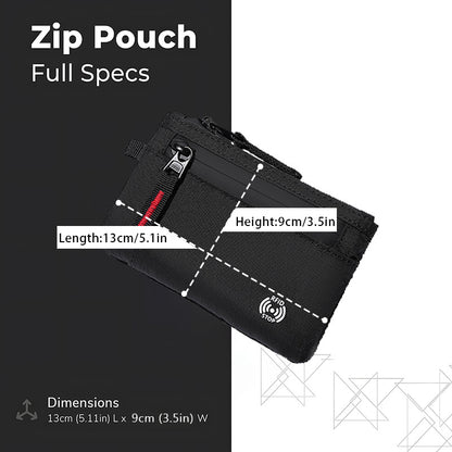 Zero wallet anti-theft card swiping bag X-PAC mini travel wallet with keychain