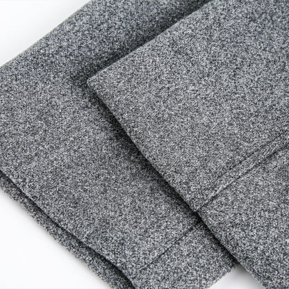 Double breasted standing collar woolen coat