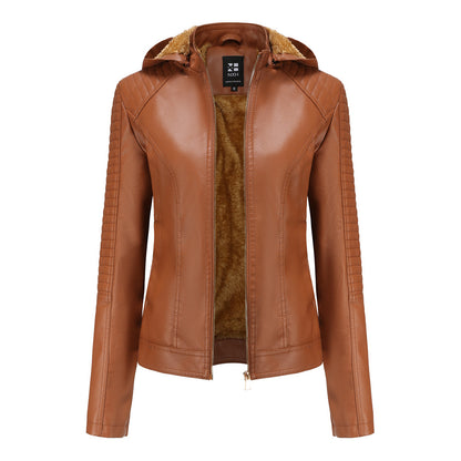Hooded long sleeved women's jacket