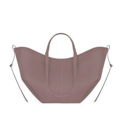 Leather bucket bag handbag tote bag
