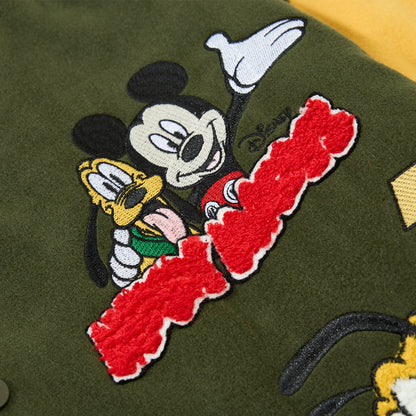 Mickey Cartoon Heavy Industries Embroidered Baseball Jacket