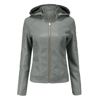 Hooded long sleeved women's jacket