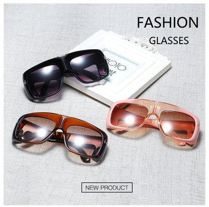 2026 Fashion Oversized Shield Style Gradient Sunglasses
