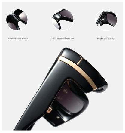 2026 Fashion Oversized Shield Style Gradient Sunglasses