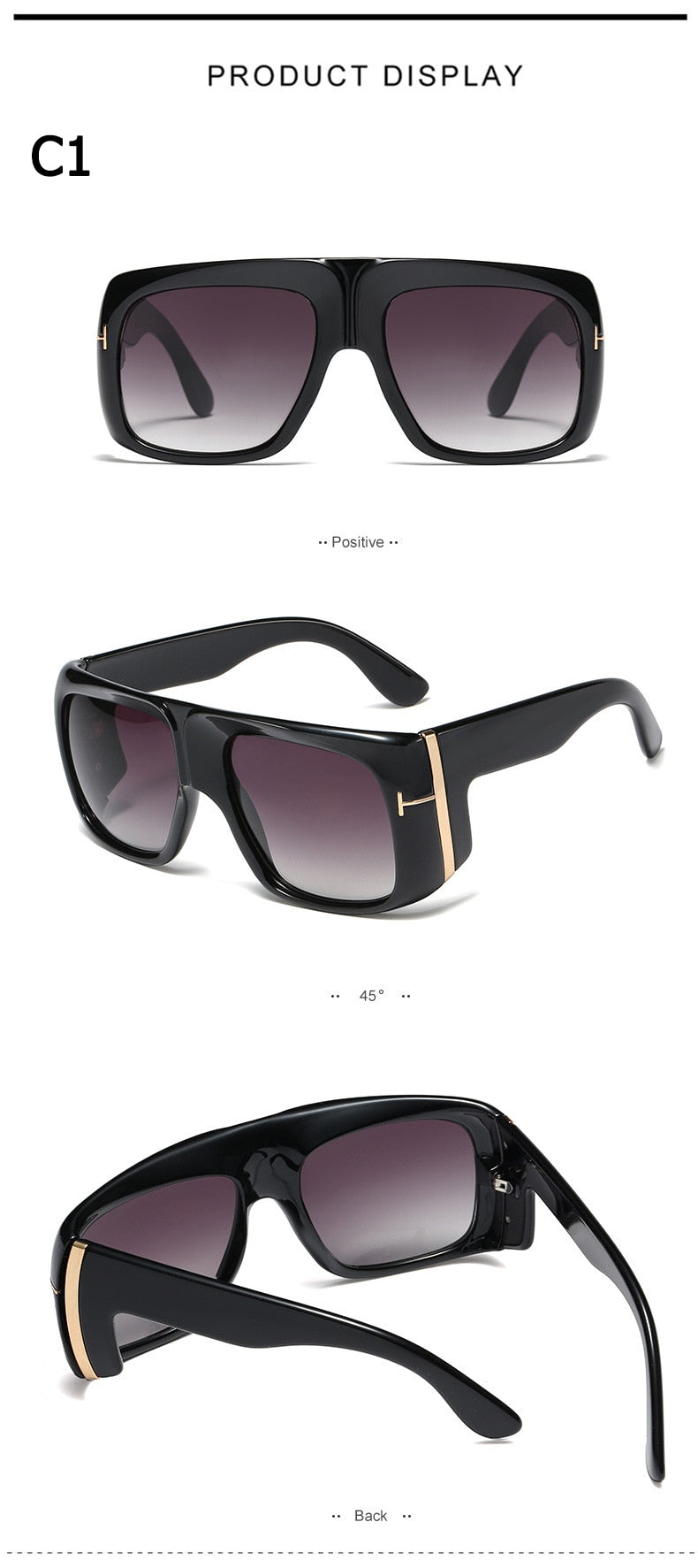2026 Fashion Oversized Shield Style Gradient Sunglasses