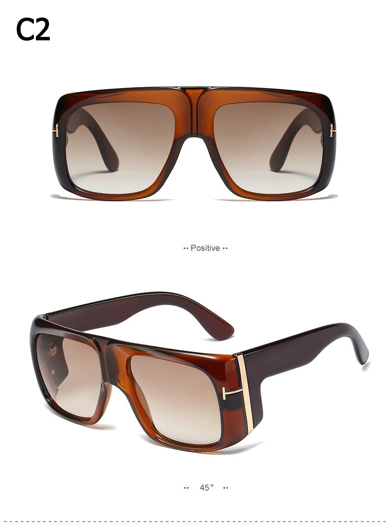 2026 Fashion Oversized Shield Style Gradient Sunglasses