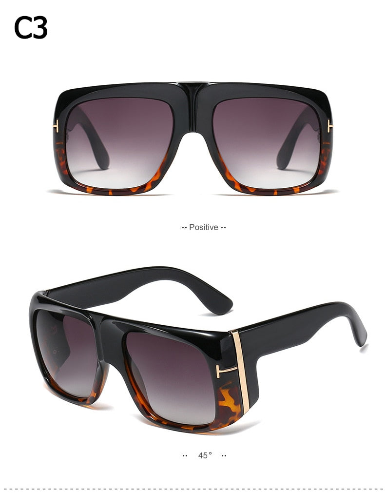 2026 Fashion Oversized Shield Style Gradient Sunglasses