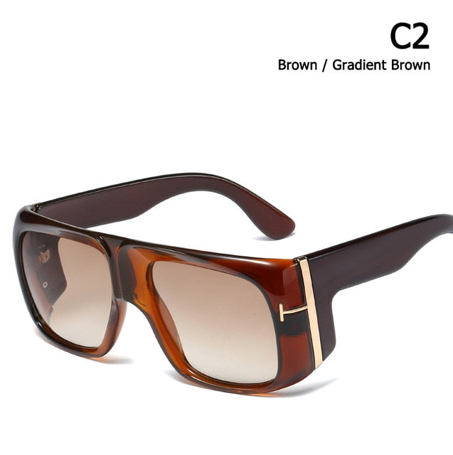 2026 Fashion Oversized Shield Style Gradient Sunglasses