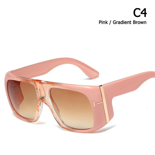 2026 Fashion Oversized Shield Style Gradient Sunglasses
