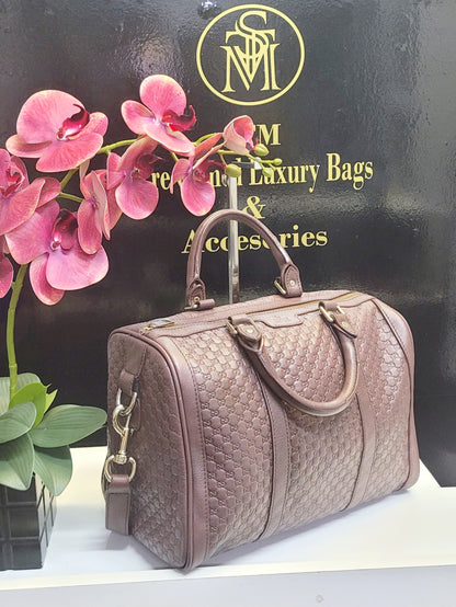 Pre-loved Gucci Guccissima Boston leather bag