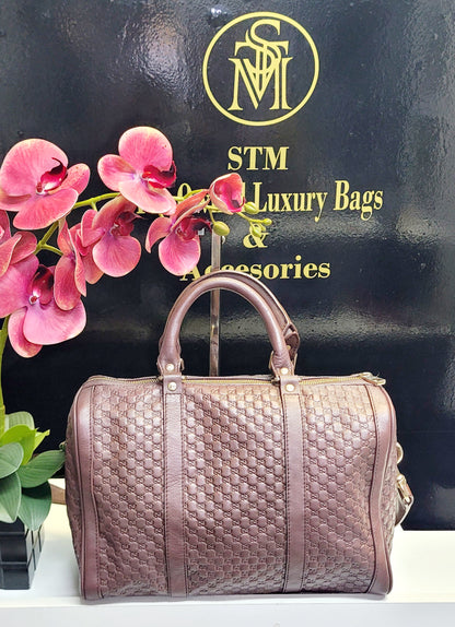 Pre-loved Gucci Guccissima Boston leather bag